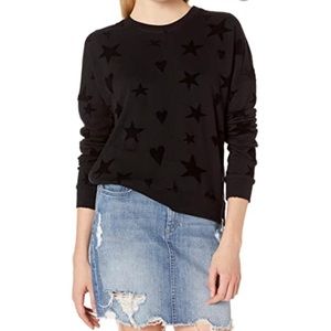 RAILS Marlo Black Star Print Sweatshirt